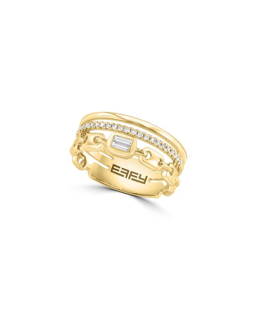Effy Metallic 14k Yellow Gold Diamond Ring