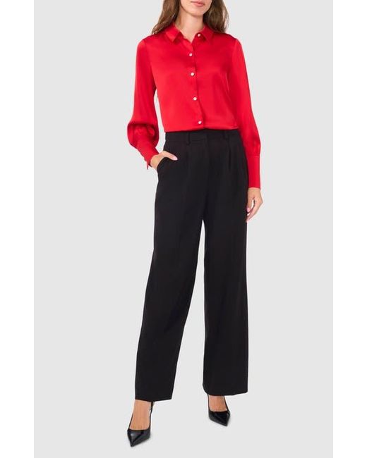 Halogen® Red Button-Up Shirt