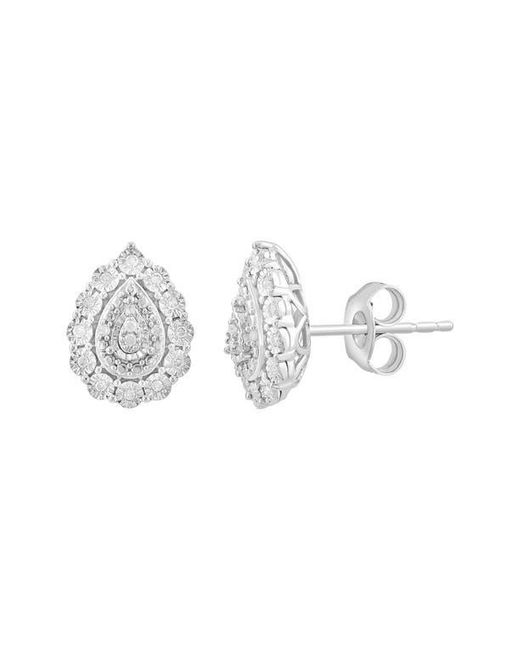 Effy Women's White Diamond Pavé Teardrop Stud Earrings