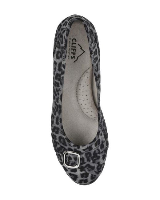 White Mountain Black Calming Buckle Strap Flat