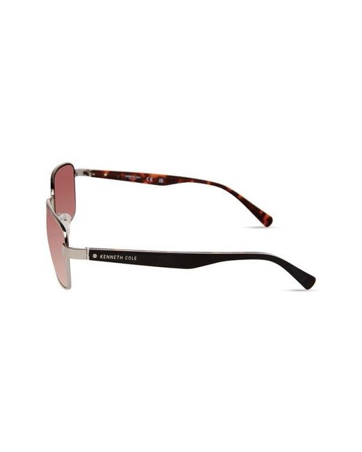 Kenneth Cole Pink 61Mm Rectangular Sunglasses for men