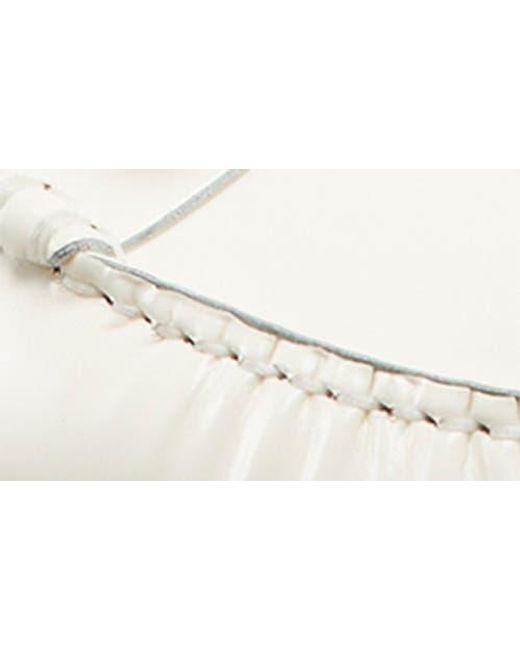 Stuart Weitzman White Lottie Bow Loafer