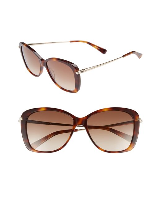 Longchamp Multicolor 56mm Gradient Lens Butterfly Sunglasses