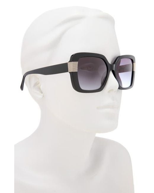 Ted Baker Black 56Mm Gradient Square Sunglasses
