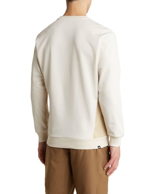 PUMA White Open Road Crewneck Pullover Sweatshirt for men