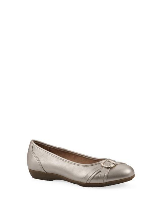 White Mountain Gray Calming Buckle Strap Flat