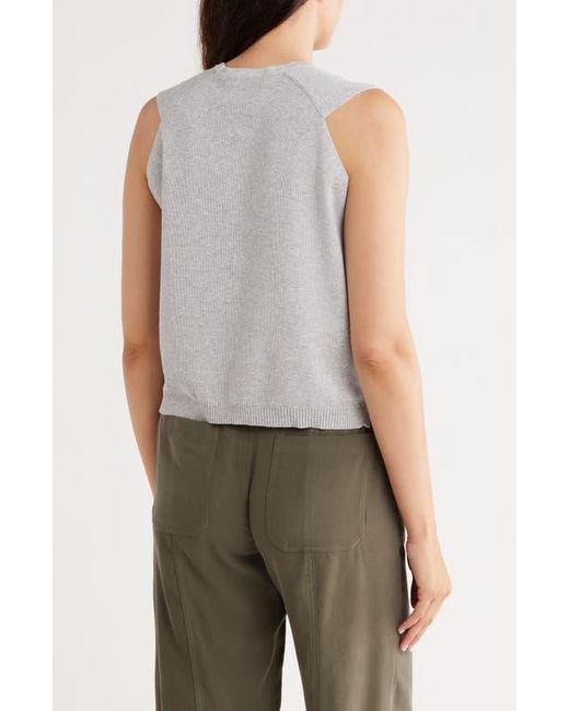 INDUSTRY REPUBLIC CLOTHING Blue Button Front Cotton Blend Sweater Vest