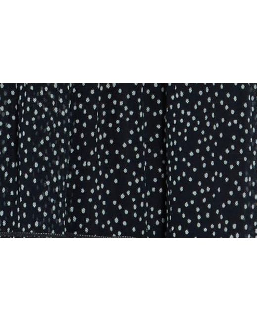 Max Studio Black Smocked Waist Mesh Dress
