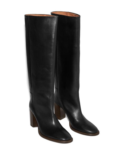 COS Black Knee High Leather Boot