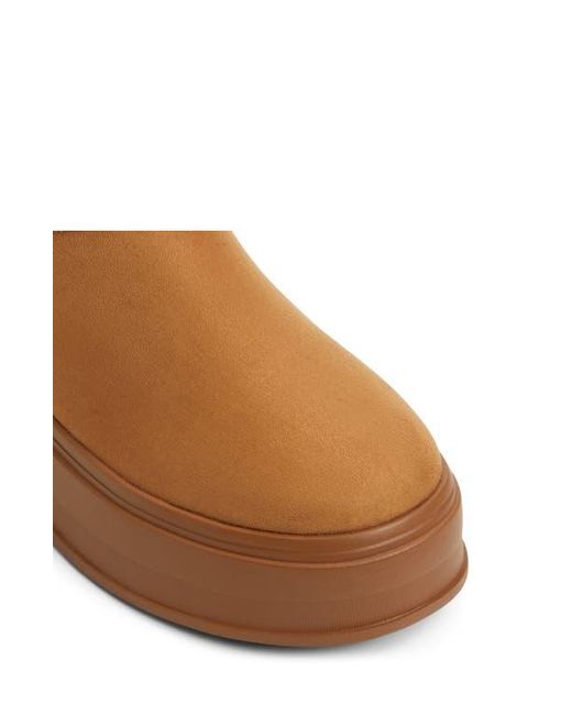 ALDO Brown Plushy Faux Fur Lined Platform Bootie