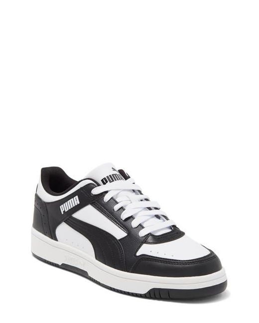 PUMA Rebound Low Top Colorblock Sneakers in White for Men Lyst