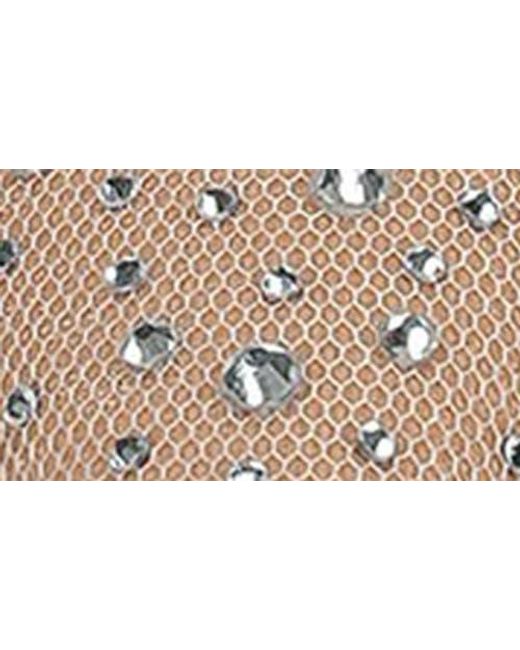 BERNESS Natural Cara Rhinestone Mesh Pump