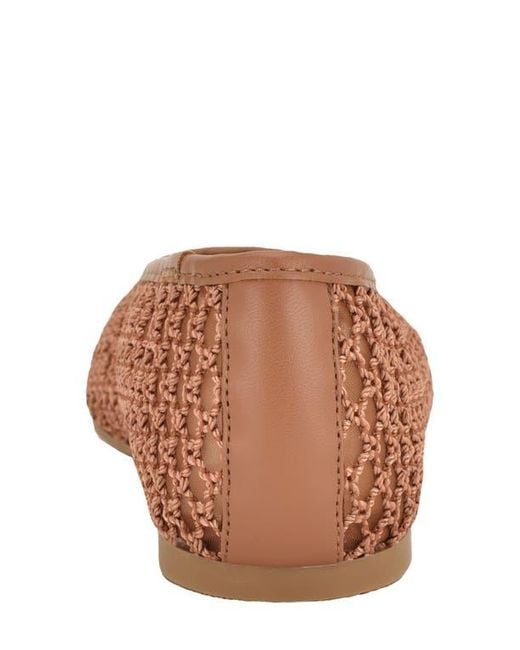 Calvin Klein Brown Delicate Mesh Ballet Flat