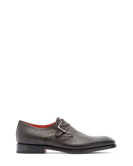 Santoni Brown Monk Strap Loafer for men