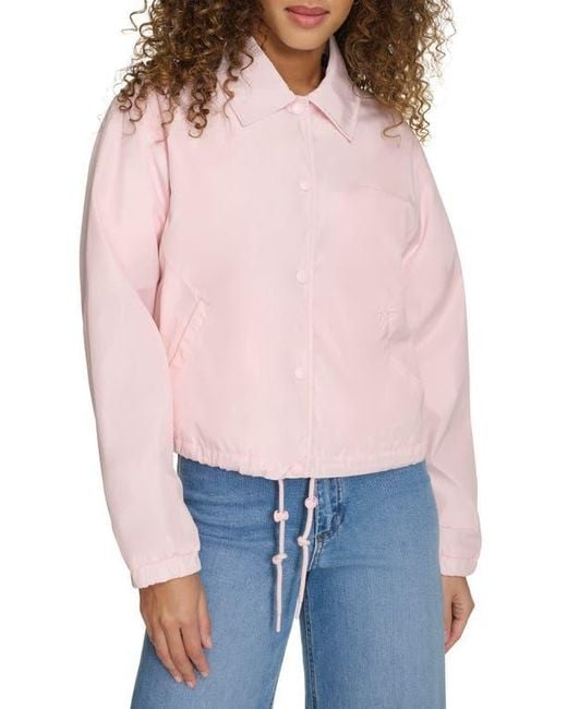 Champion Red Cropped Coached Jacket