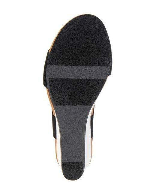 Andre Assous Blue Nikola Slingback Wedge Sandal