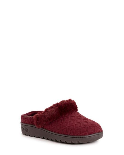 Muk Luks Red Quianna Faux Shearling Slipper