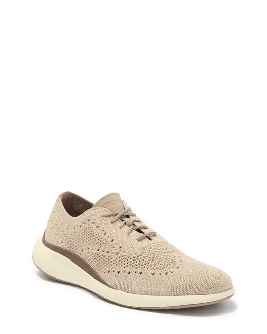 Cole Haan Grand Troy Knit Oxford Shoe In Ch Mortar Twisted Knit/ivory ...