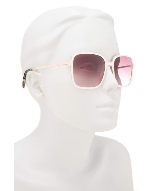 Ted Baker Pink 57Mm Gradient Square Sunglasses