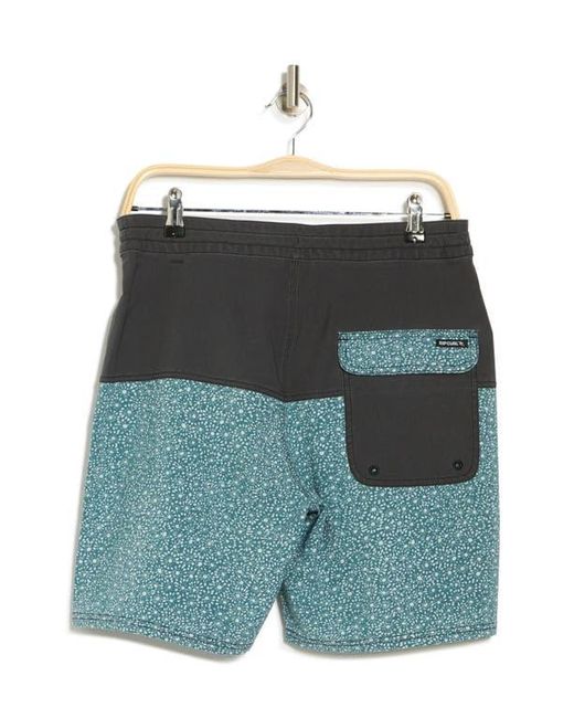 Rip Curl Green Mirage Downline Swim Shorts for men