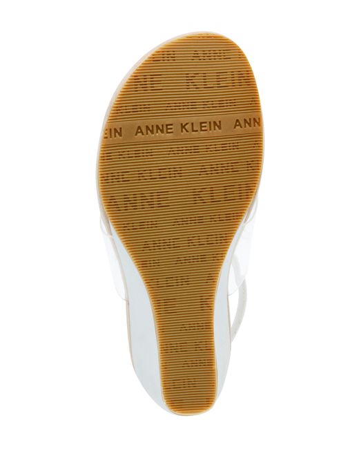 Anne Klein White Akikari Wedge Sandal