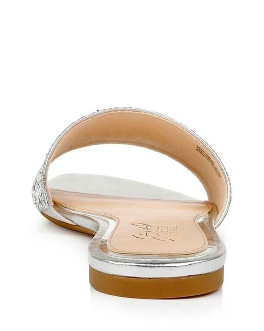 Badgley Mischka Multicolor Dillian Glitter Slide Sandal