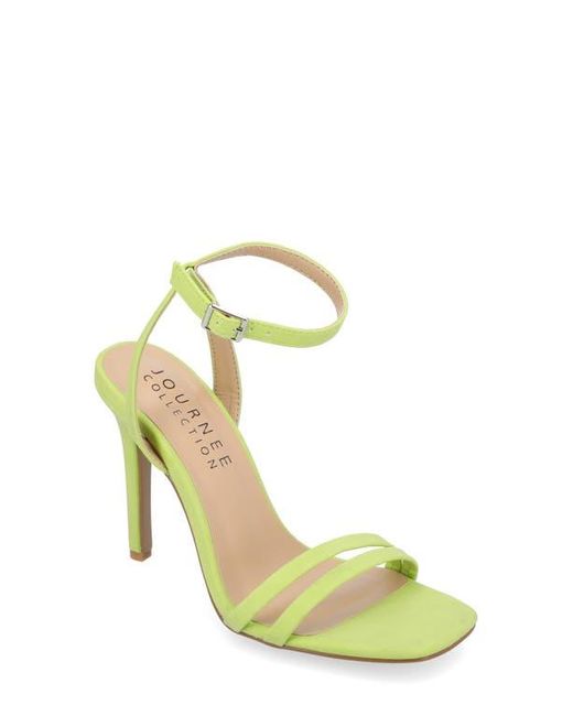 Journee Collection Green Yevva Ankle Strap Stiletto Sandal