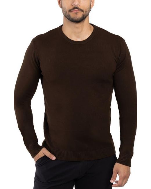 Xray Jeans Brown Crewneck Knit Pullover Sweater for men