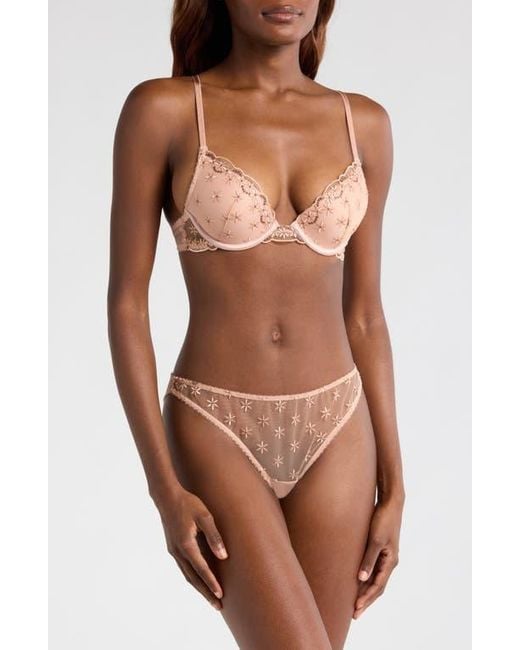 Etam Brown The Plunge Push-Up Bra