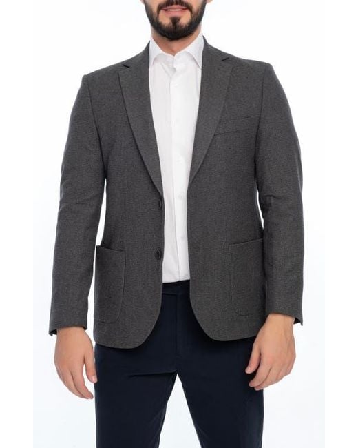 VELLAPAIS Gray Solid Sport Coat for men