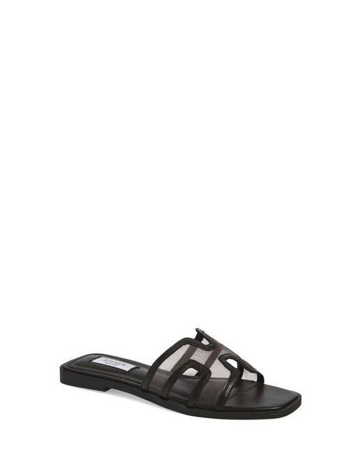 Steven New York Black Harlien Mesh Slide Sandal