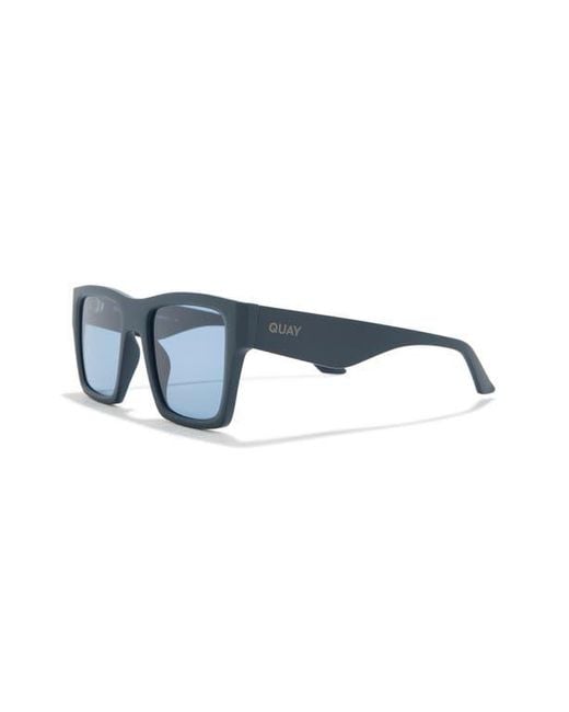 Quay Blue Fast Lane 52Mm Square Sunglasses