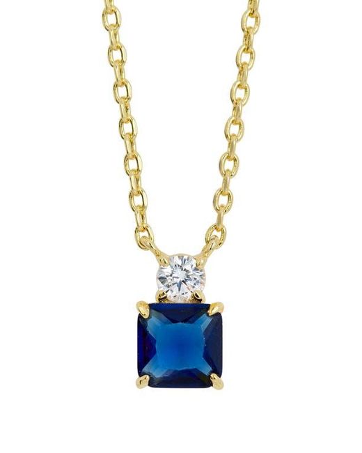 SAVVY CIE JEWELS Blue Cubic Zirconia Birthstone Pendant Necklace