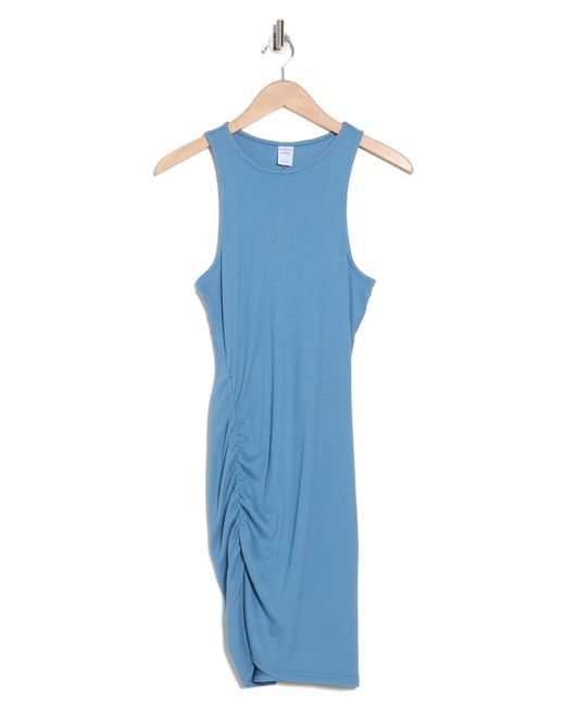 Melrose and Market Blue Ruched Racerback Dress