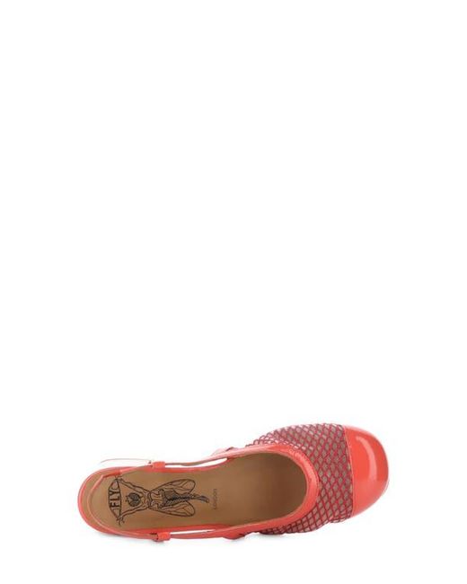 Fly London Red Soki Slingback Pump
