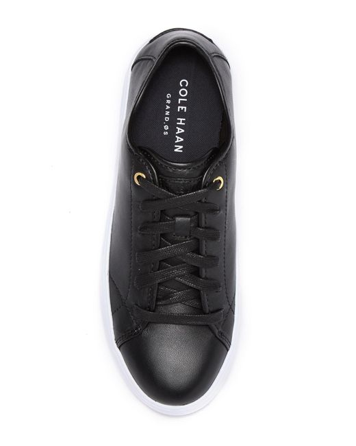 cole haan grand court leather platform sneaker