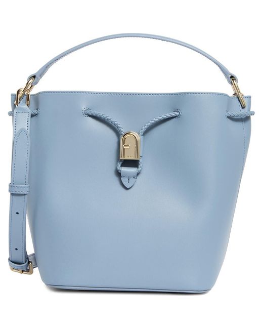 Furla Levante Drawstring Tote Bag in Blue | Lyst