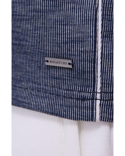Bugatchi Blue Quarter Zip Performance Pullover for men