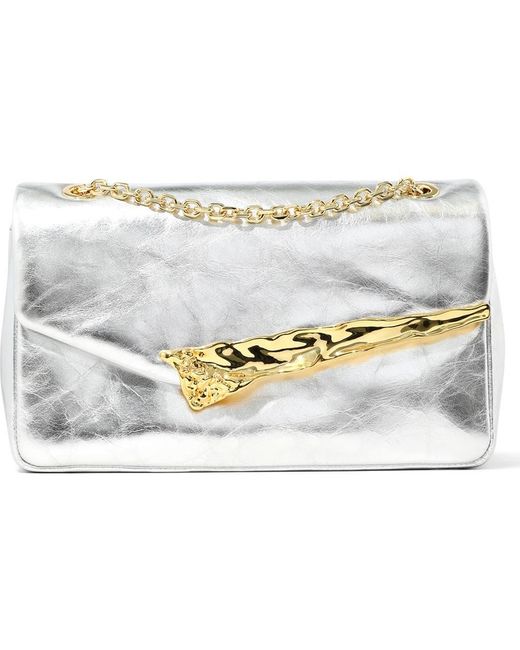 Alexis Metallic The Angular Leather Shoulder Bag
