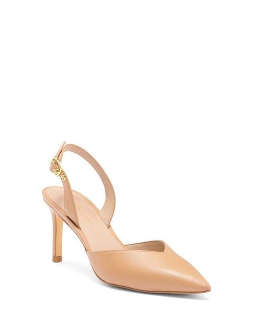 Stuart Weitzman Natural Ryder Slingback Leather Pump