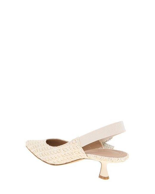 BCBGeneration Natural Kodari Slingback Kitten Heel Pump