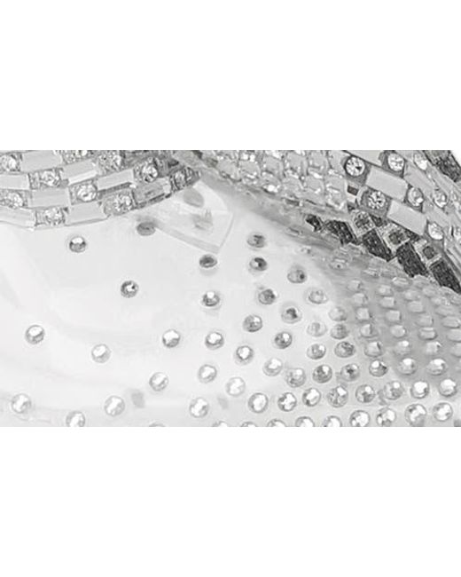 LONDON RAG White Erika Crystal Embellished Bow Clear & Metallic Pump