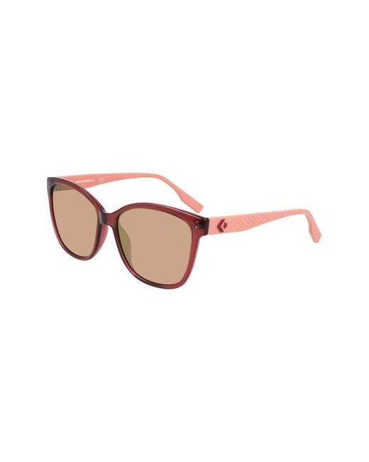 Converse Pink Oversized Square Frame Sunglasses