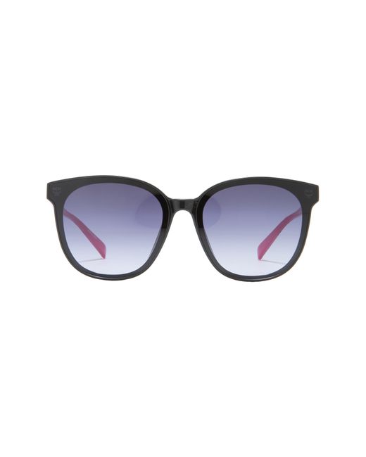 MCM Blue 66mm Simple Logo Modified Rectangle Sunglasses
