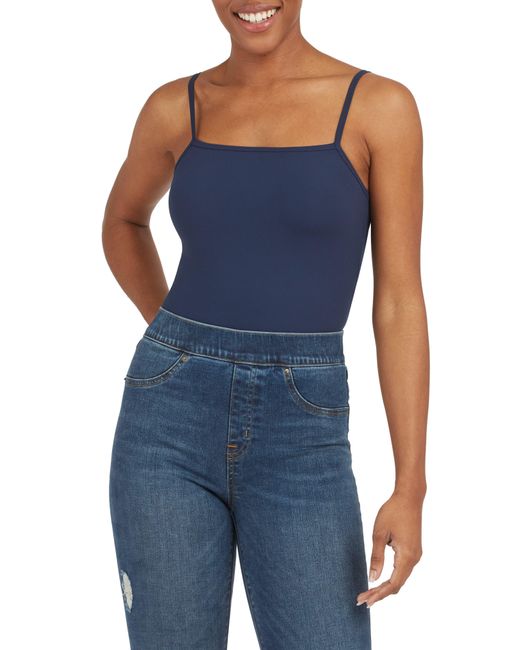 Spanx Suit Yourself Ribbed Camisole Smoother Bodysuit in Blue | Lyst