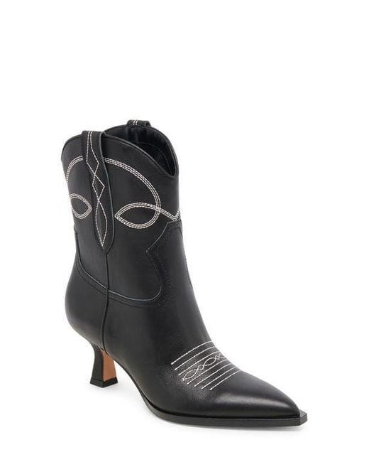 Dolce Vita Black Angel Pointed Toe Western Boot