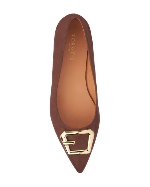 TORGEIS Brown Hartwell Pointed Toe Flat