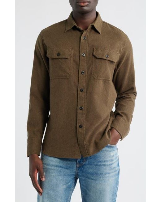 Pendleton Brown Burnside Solid Flannel Button-Up Shirt for men