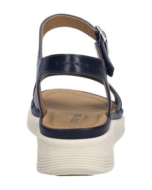 Josef Seibel White Sevran Ankle Strap Platform Wedge Sandal