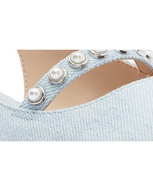 Stuart Weitzman White Faux Pearl Slingback Pump